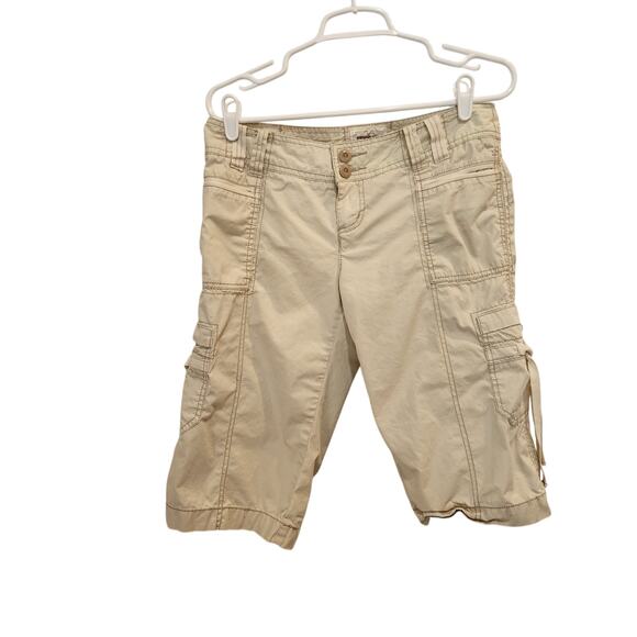 American Eagle Twee Beige Classic Vintage Cargo Short Y2K Outdoors Size 8 - Picture 1 of 11